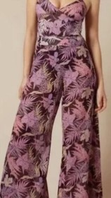 AGENT PROVOCATEUR SOLD OUT RIVA PURPLE MULTI SILK TROUSERS SIZE UK 6  BNWT