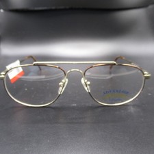Advantage Eyewear JR 9701 Gold Amber Aviator Eyeglass Frames 55-18-145 Korea