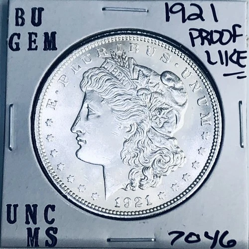 1921 BU GEM MORGAN SILVER DOLLAR UNC MS+++ U.S. MINT RARE COIN 7046