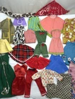 LOT OF VINTAGE 1960's BARBIE CUT AND SEW CLOTHES PLUS SOME CLONE DRESSES COATS