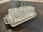 Vintage 1970s Federal Glass Windsor Pattern Covered Butter Dish / Lid- 1/4 Pound