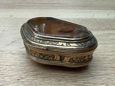 Superb Georgian Gilt Metal & Agate Snuff Box of Quality.