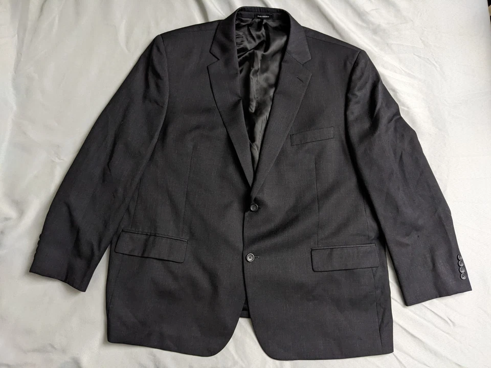 Joseph & Feiss Suit 2 Piece Mens Size 50R Pants 48X30 Gray 100% Wool - Image 2 of 4