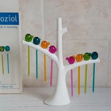 Koziol Party Fork Set With Tree Rack Birds Appetiser Pick Germany Frank Person