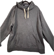 Mens Newport Pullover Hoodie Sweatshirt Charcoal Black SZ XXL Drawstring Pocket