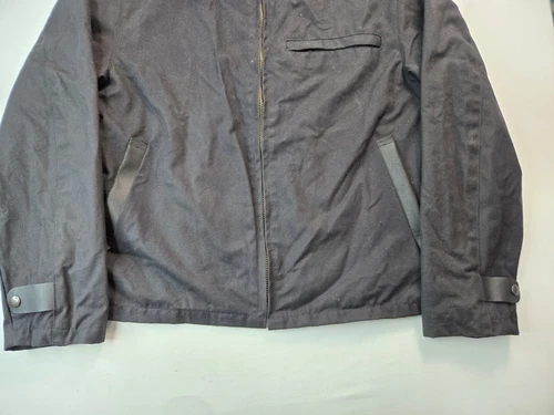 Kakadu Traders Australia Oilskin Waxed Black Detroit Style Jacket Mens Small S image 4