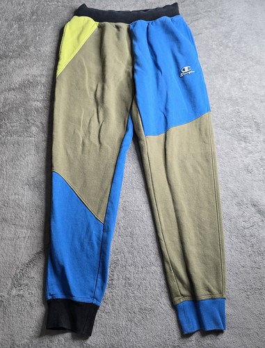 Champion Color Block Reverse Weave Jogginghose Sweatpant Herren M blau grün 30" Schrittlänge - Bild 1 von 17