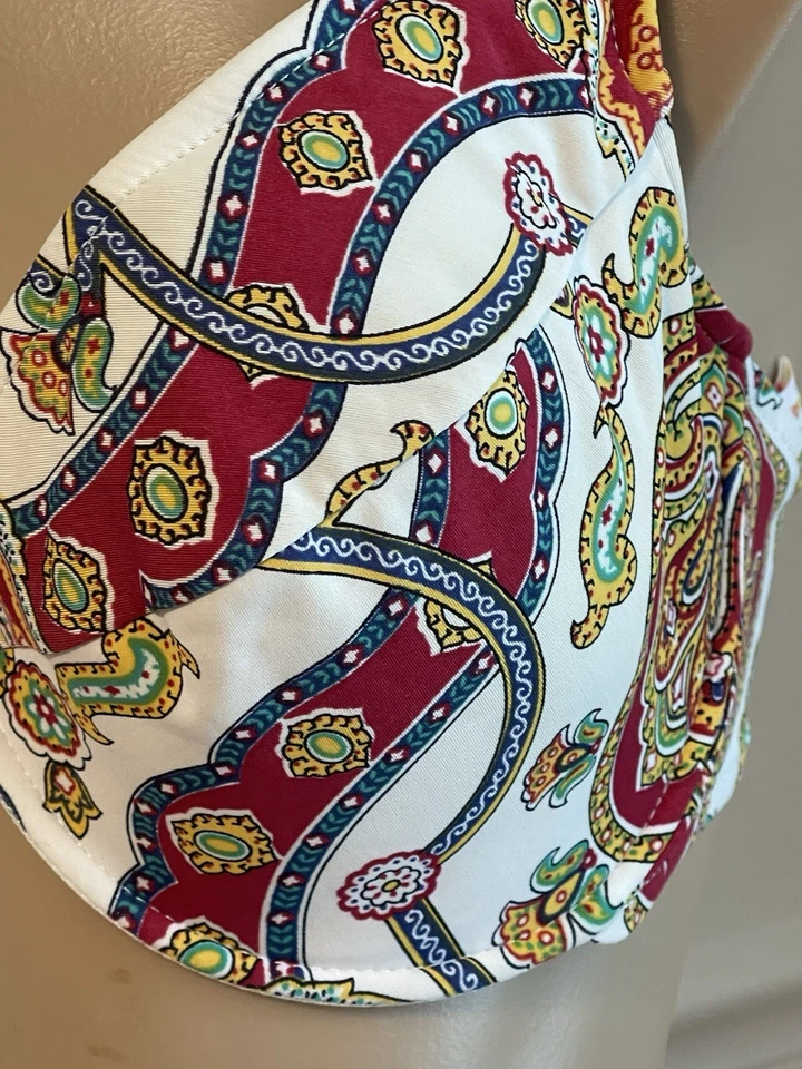 Traje de baño vintage 90'e Venus con aros cachemira bikini traje de baño top talla DD Foto 2 de 4