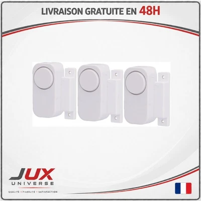Alarme porte fenêtre UNITEC contact magnétique lot de 3 - Photo 1/4