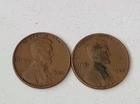 2 Coins 1941 & 1944 No Mint Mark US Lincoln Wheat Penny Cent US Coin Collection