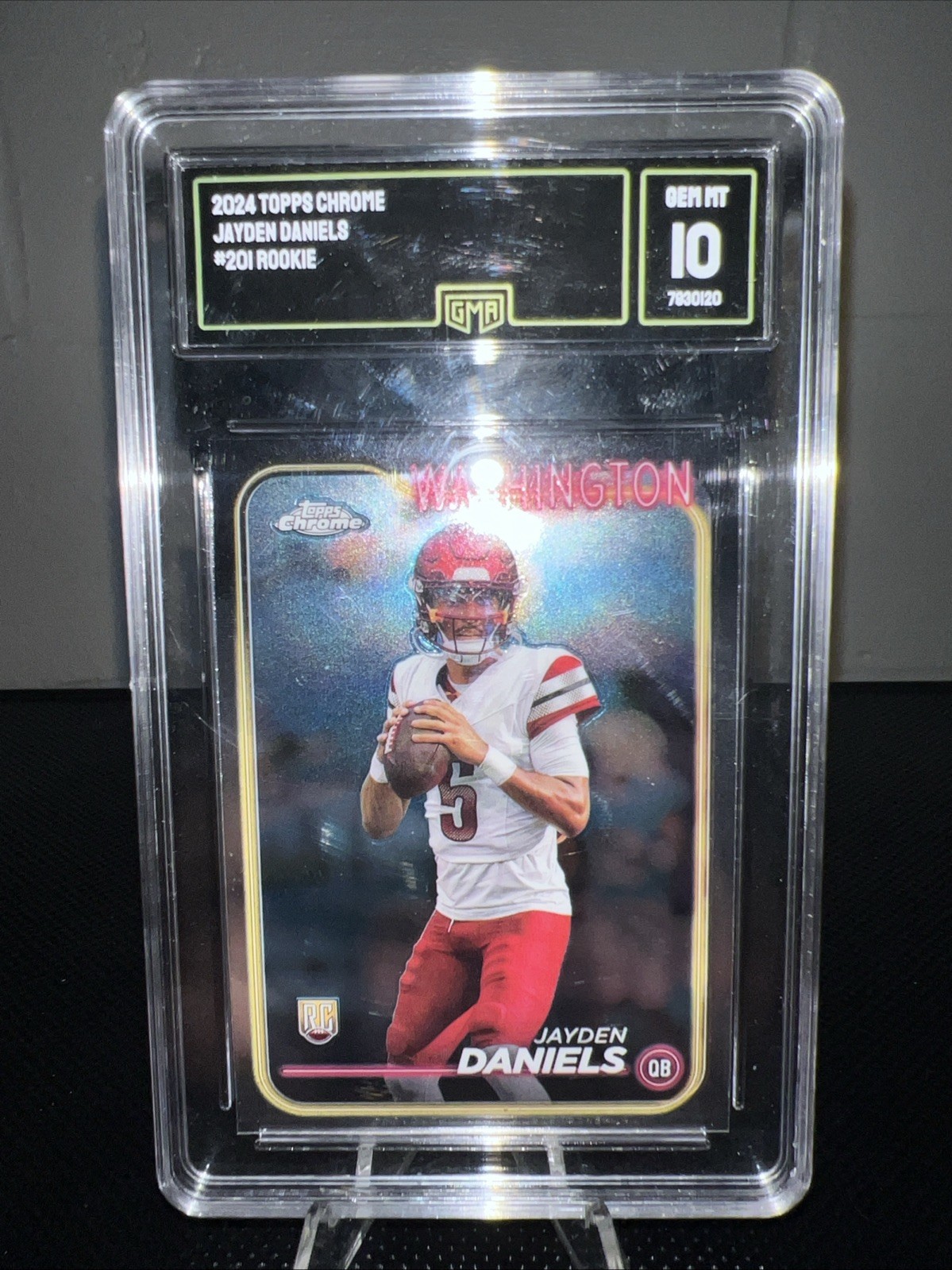 2024 Topps Chrome - Rookies Jayden Daniels #201 Prism Refractor (RC)