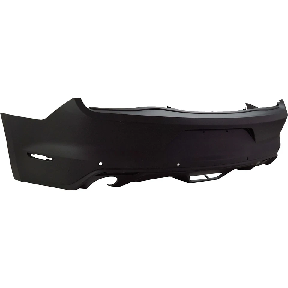 后保险杠盖 Fascia 适用于 2015 - 2017 年福特野马底漆带拖钩孔 — 第 3/4 张图片