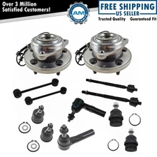 12 Piece Steering & Suspension Kit Wheel Bearings Tie Rods Ball Joints End Links