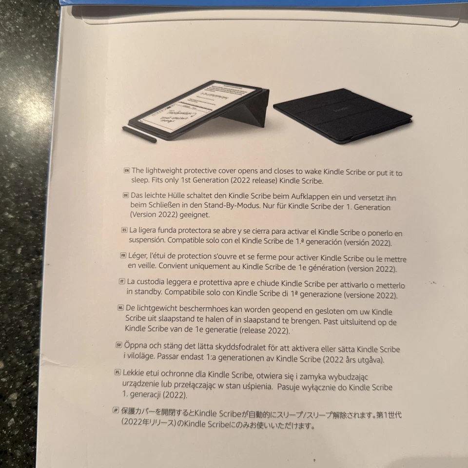 Funda tipo folio de tela Amazon Kindle Scribe con accesorio magnético, elegante protección Foto 2 de 2