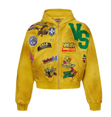 Vale Forever Doodle Zip Up 'Yellow' Size M/L