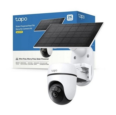 TP-Link Tapo solarbetriebenes Schwenk-/Neige-Überwachungskamera-Set mit Solarpanel Strom