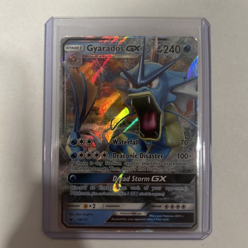 Pokémon TCG Gyarados GX 18/111 Sm-Crimson Invasion Holo Card 2017 LP