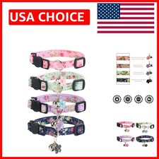 Breakaway Flower Cat Collars - 4 Pack with Bells for Comfortable Daily Wear