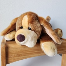 Vintage 2000 Toys R Us Animal Alley Laying Brown Darby Puppy Dog Large Plush 16"