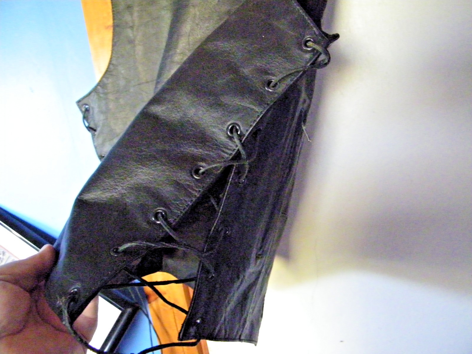 X Element Men's Black Leather Vest Biker Motorcycle Button Up XXXL Pockets