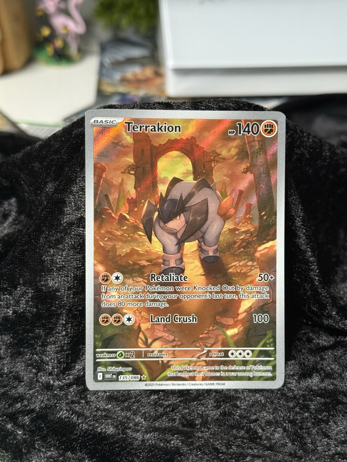 Pokemon TCG - Terrakion - 135/086 - Illustration Rare - SV: White Flare NM