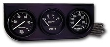 Auto Meter Autogage 2397 Black Three Gauge Consol Oil Pressure Volt Water Temp N Auto Meter Autogage 2397 Black Three Gauge Consol Oil Pressure Volt Water Temp N