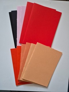 12 Blanko große Glückwunschkarten A5 rosa schwarz orange