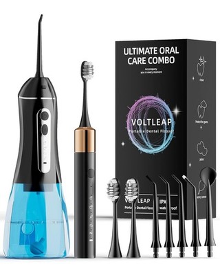Electric Toothbrush with Water Flosser for Teeth, Sonic Electric Toothbrush and