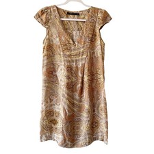 Zara Womens Size XS Paisley Cap Sleeve Dress