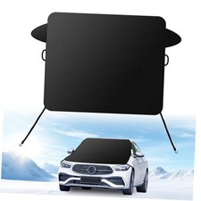 600D Oxford Cloth Strap Fixed Front Windshield Snow Cover, 63 "x56 1PC Black