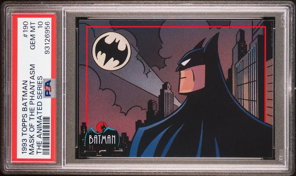 1993 Topps Batman: The Animated Series - #190 Batman / Mask Phantasm PSA 10 GEM - Image 2 of 4