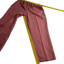 Vintage White Tapered Leg Pleated Carrot Pant Elastic HIgh Waist Women's 6 2207