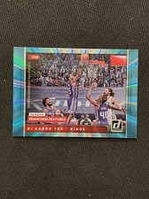 De’AARON FOX 2021-22 Panini Donruss TEAL HOLO LASER FRANCHISE FEATURES #5