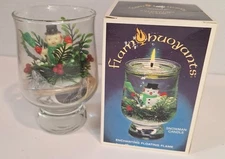 Vtg Floating Candle Xmas Snowman Flam Buoyants Flame New In Box 