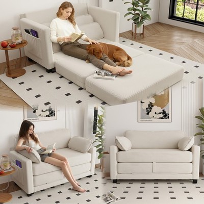 Sofa Bed Convertible sofa and bed dual functionality Features side storage 