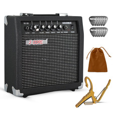 Guitar Amp 20W Electric Portable Mini Amplifier w Built in 6.5" Speaker Aux