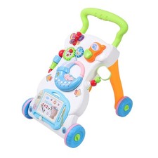 2 in 1 Sit to Stand Baby Walker with Music and Light, Push Toys Multicolor