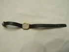 Seiko Tank Watch Women's 16mm Gray Dial Gold Tone Octagon 2C21-5279