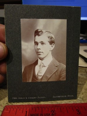 J26 Old GEM Cabinet Picture Photo ZANESVILLE OHIO Handsome Young Man Wavy Hairdo