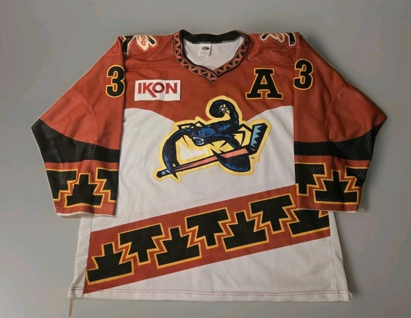 New Mexico Scorpions Game Worn Hockey Jersey Eric Ricard #3 