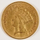 1856 $3 Gold Indian Head Princess Three Dollars 31292