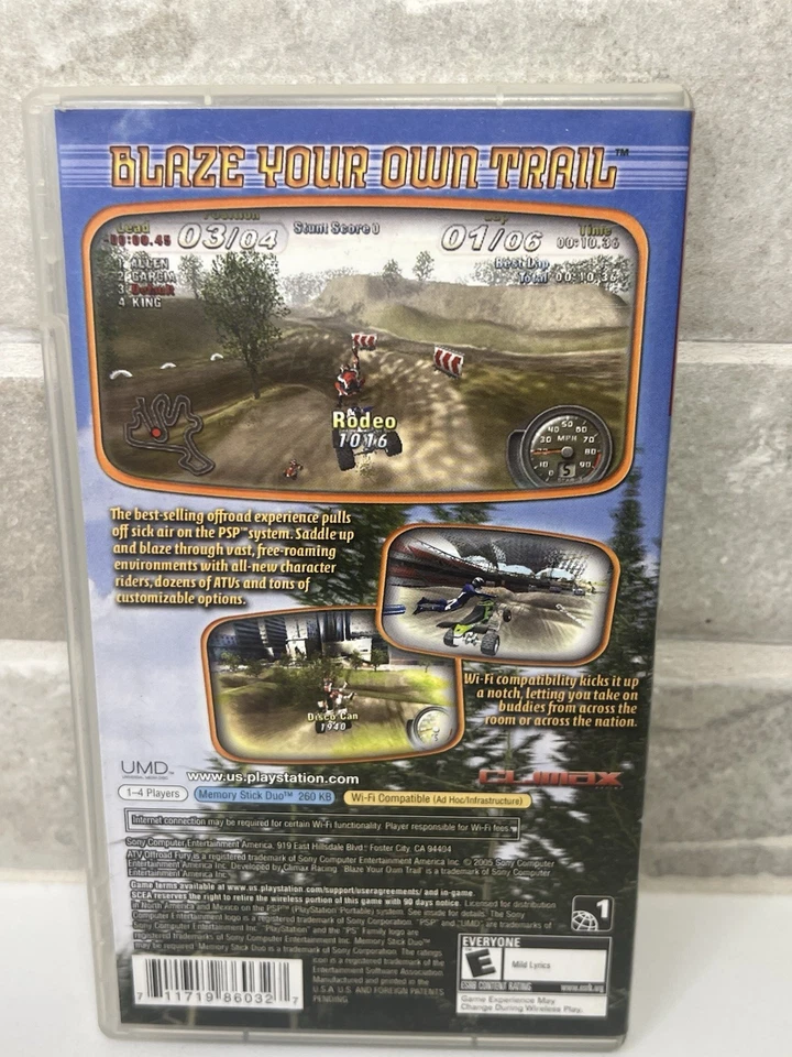 ATV Offroad Fury: Blazin' Trails (Sony PSP, 2006) - Greatest Hits - Complete cib - Image 3 of 4