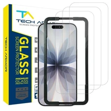 Tech Armor for Apple iPhone 17 Glass Screen Protector Glass 6.3 inch 3-Pack