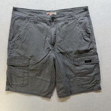 Wrangler Cargo Shorts Men's size 38 Relaxed Fit Hiking Outdoor Stretch DK Gray