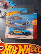 Hot Wheels - 2018 Honda Civic Type R, Blue, Short Card.  More NEW Models Listed!