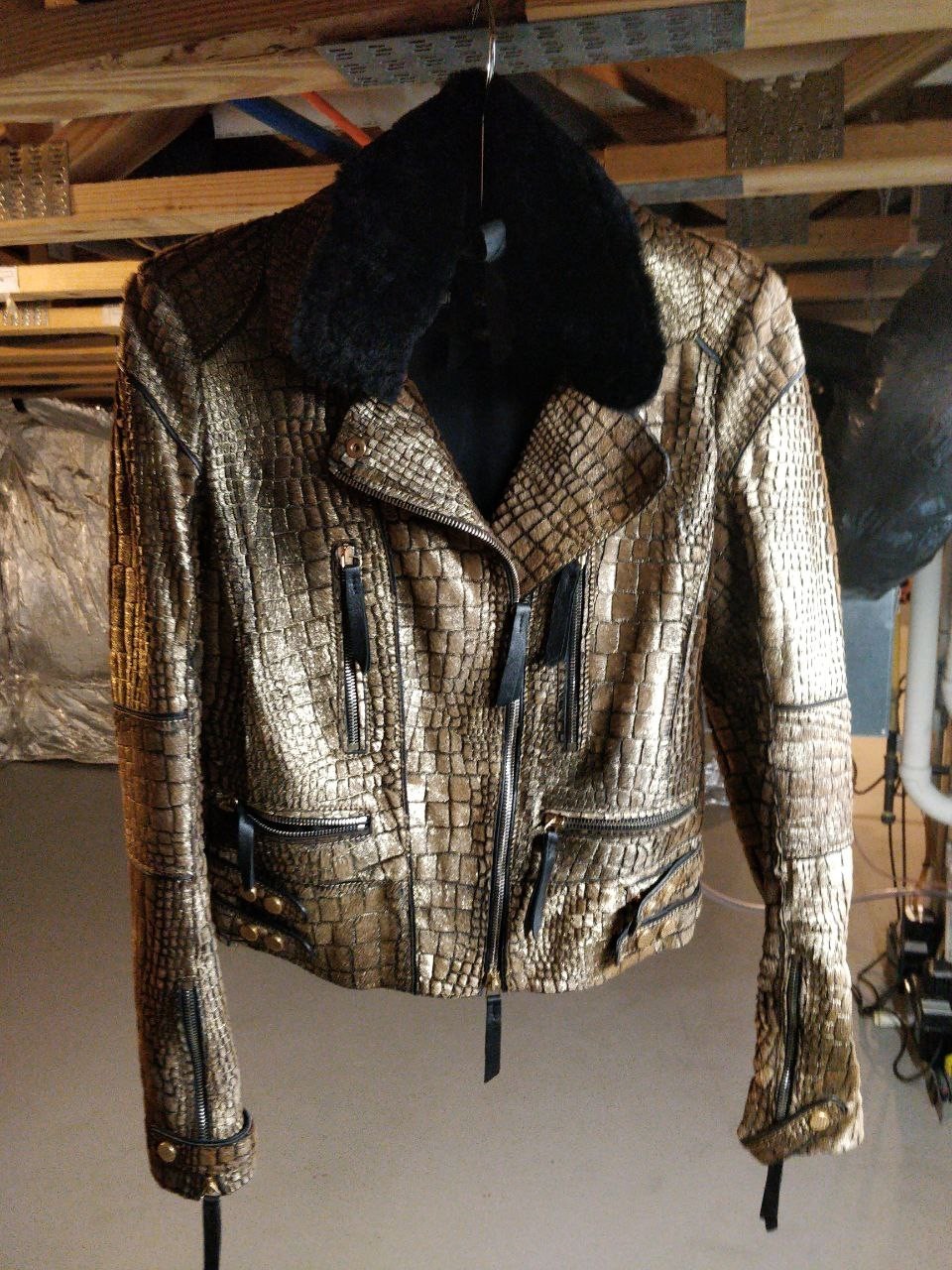 Roberto Cavalli Embellished Fur Python Leather si… - image 14