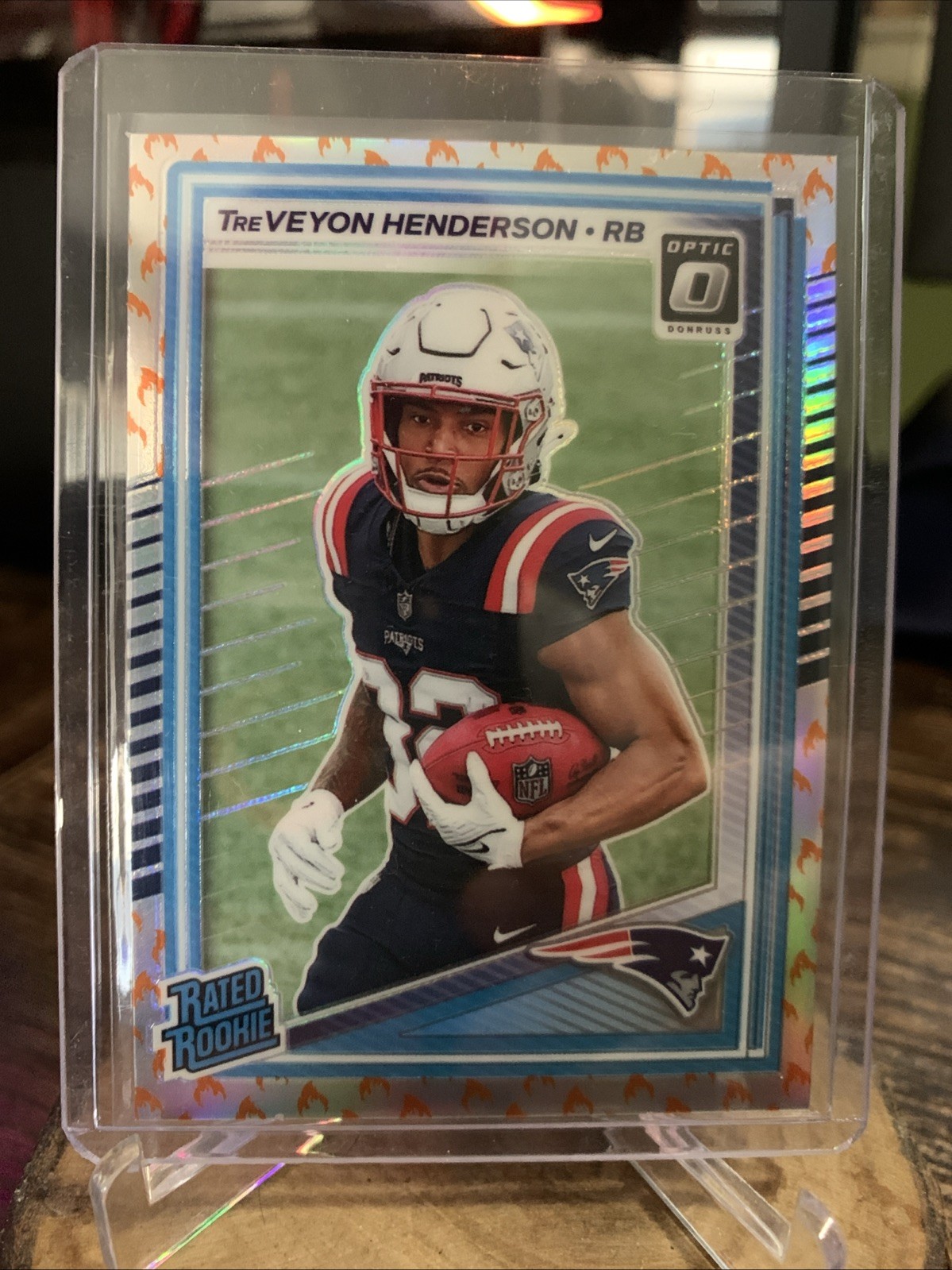 2025 Panini Optic - Rated Rookie TreVeyon Henderson #248 Fire Emoji SSP Case Hit