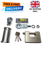 Roller Shutter Garage Door Ground Lock with 90mm Armoured Padlock – Heavy-Duty