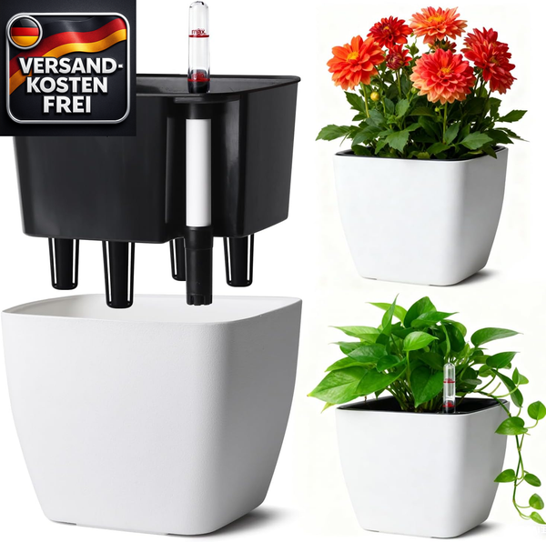 SelbstbewäSserungstopf 12,5Cm FüR KräUter Mit Wasserstandsanzeige, Langlebig, Gr-image