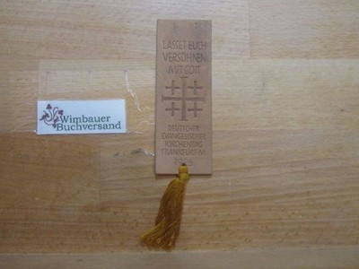 Embossed Leather Bookmark Be Reconciled to God: German Evangelical